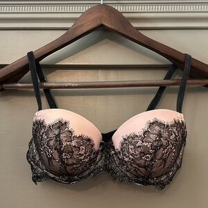 Victoria's Secret Dream Angels Lined Demi Bra Panties Lingerie Lace 34C Small